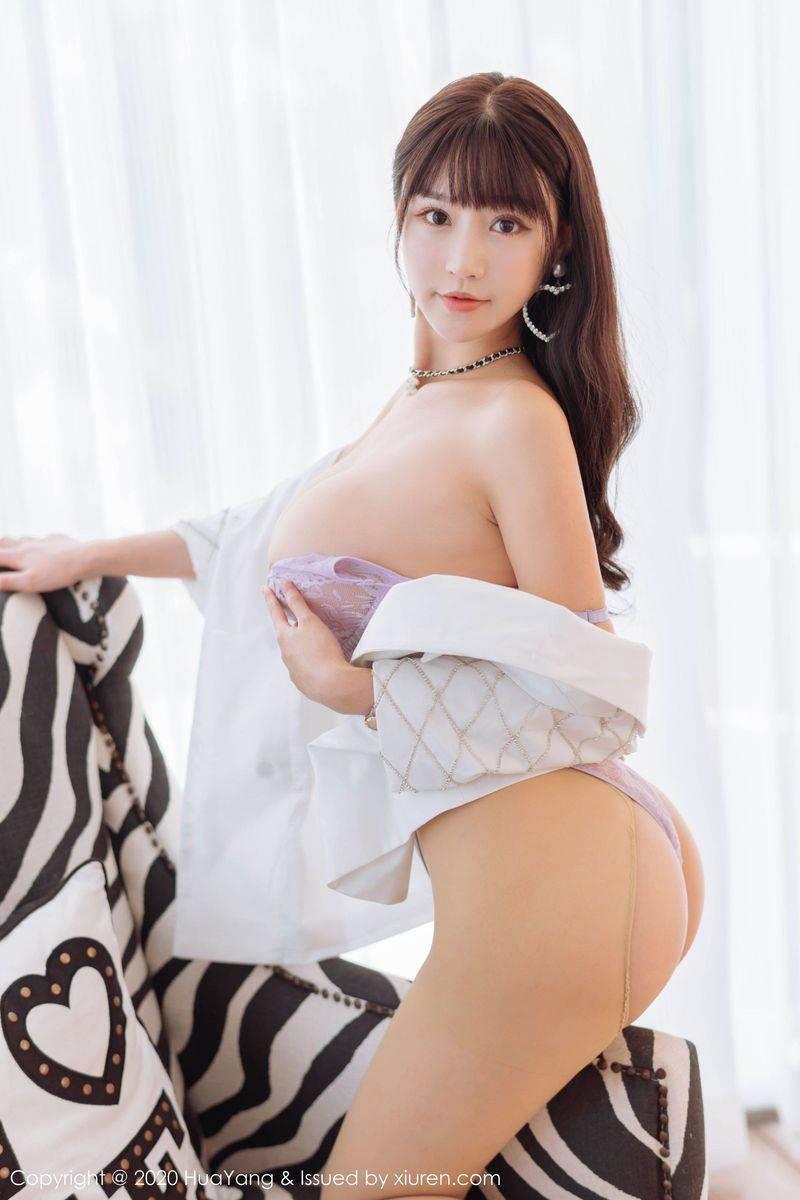 尤蜜荟美女模特Flower朱可儿镂空内衣与开档丝袜普吉岛旅拍-51