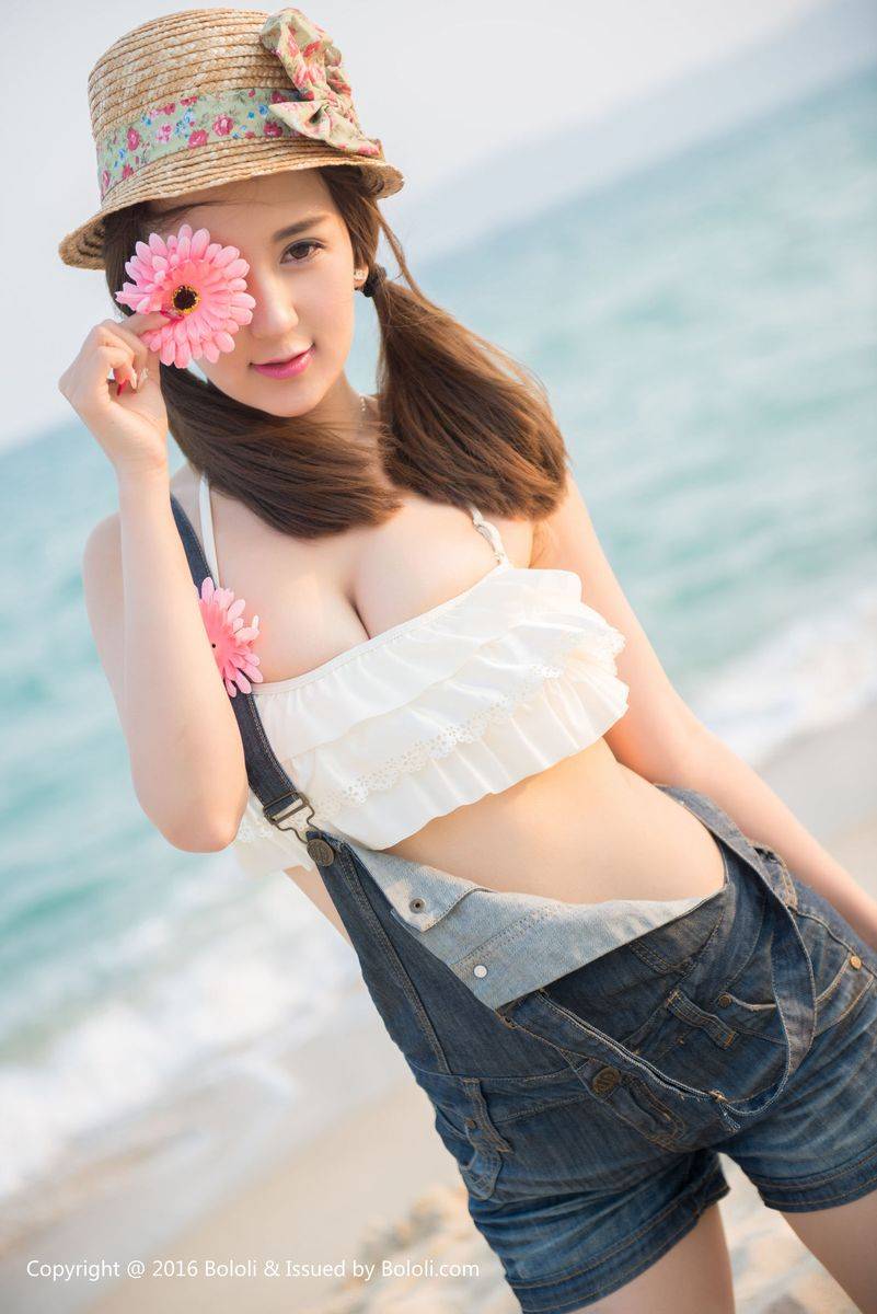 波萝社性感美女Monkey小潘鼠牛仔热裤内衣诱惑欲望美图-17