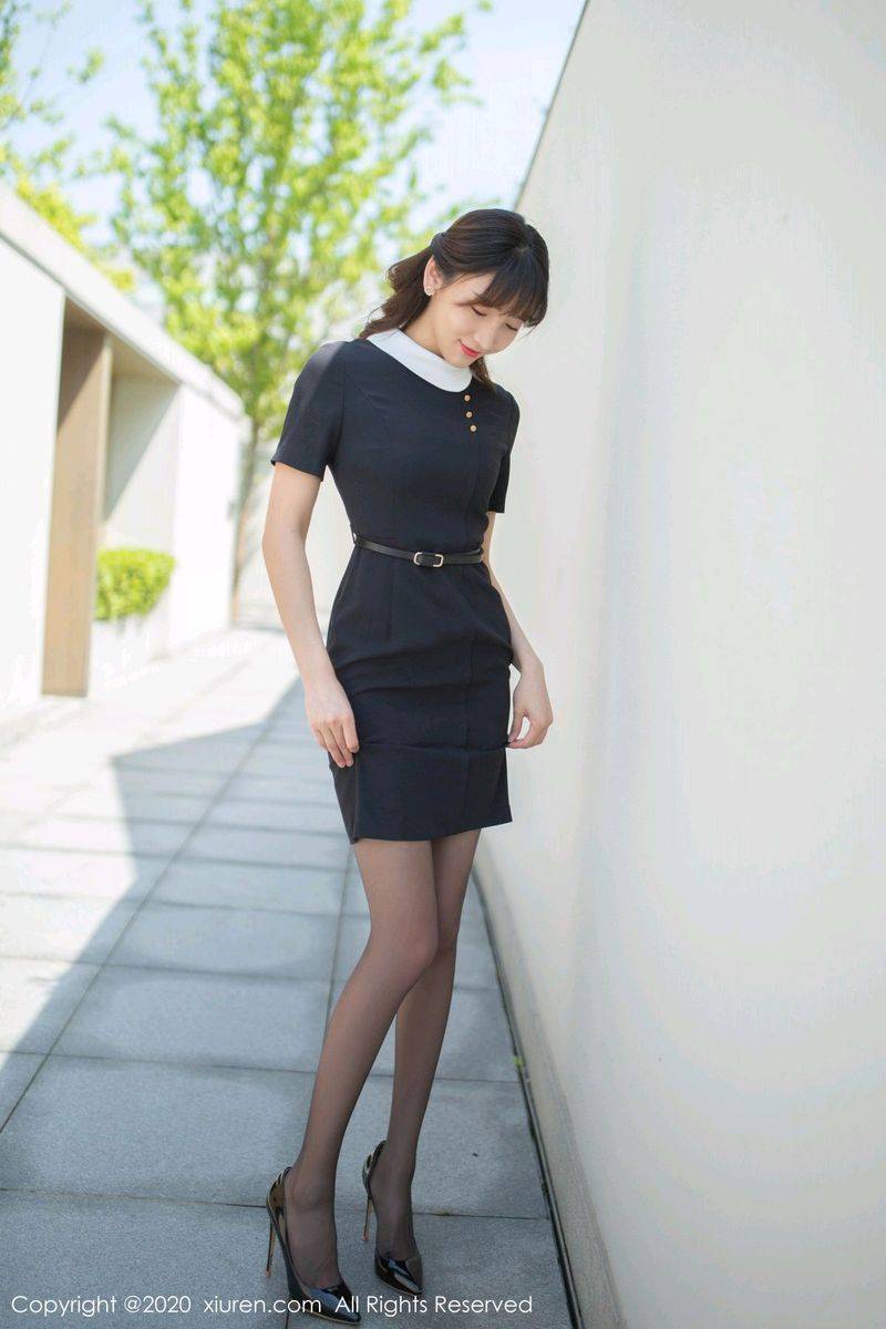 秀人网美女模特陆萱萱连衣裙黑丝主题乌镇+太湖性感旅拍