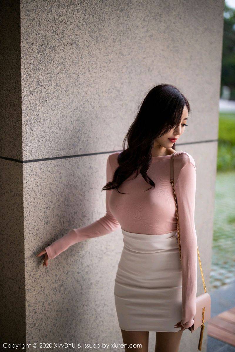 语画界性感女神杨晨晨sugar淡粉色华衣白色短裙迷人私房写真-41