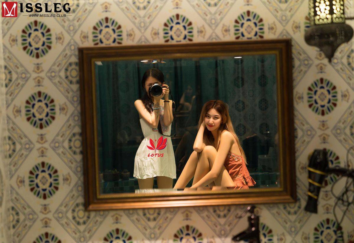 MISSLEG蜜丝旗袍美女心语肉色丝袜修长美腿性感肚兜写真-38