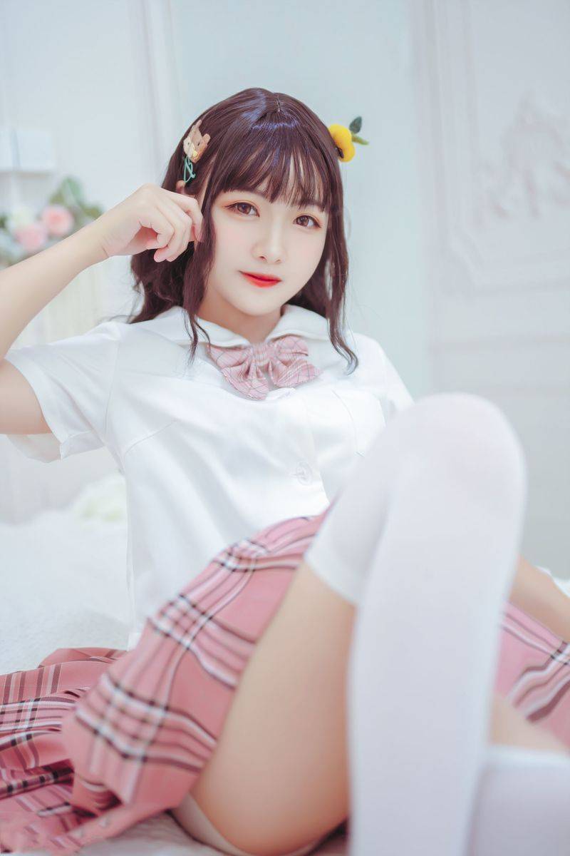 喵糖映画萝莉美少女过膝白丝性感校服魅惑私房迷人写真-15