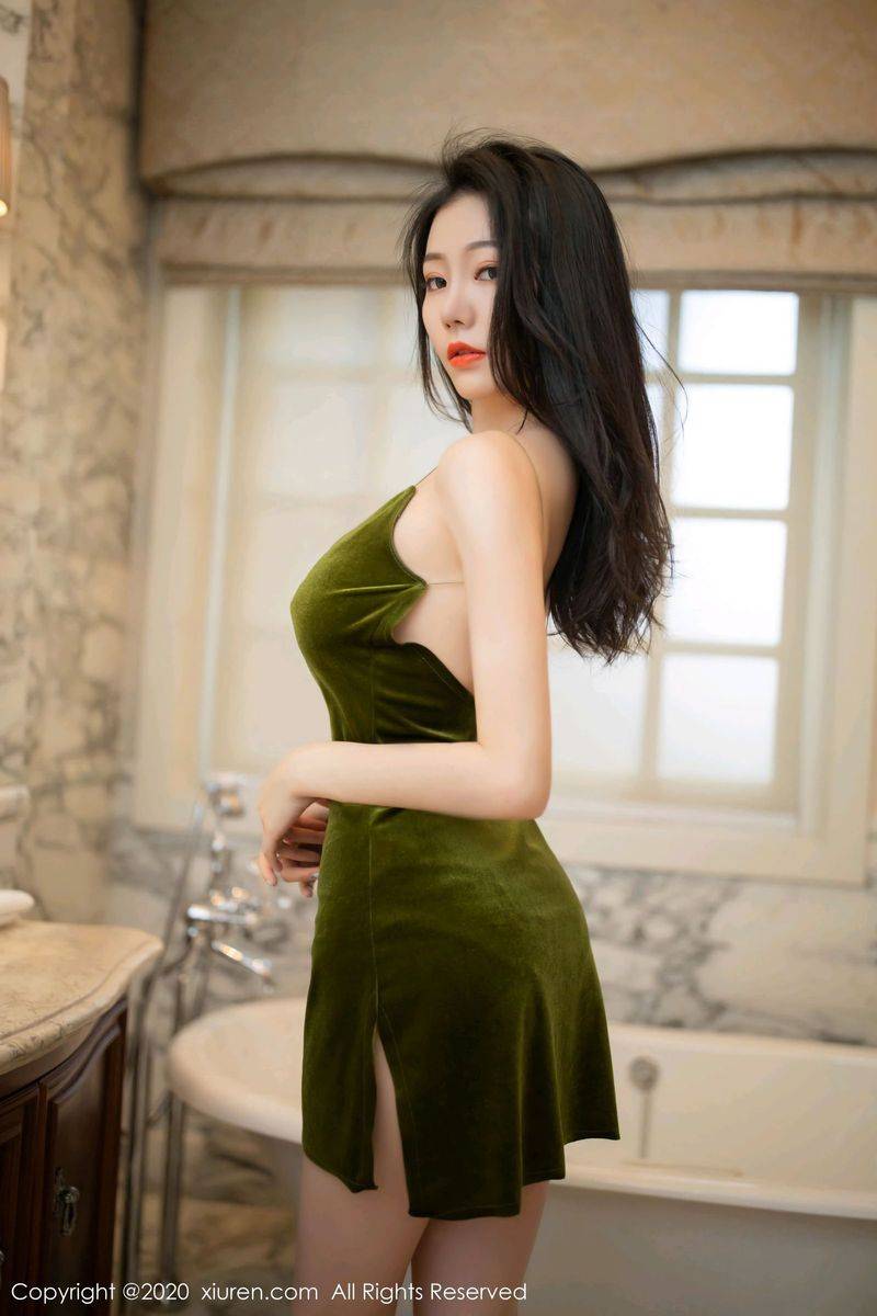 秀人网美女模特安然Maleah丝袜美腿性感吊裙妩媚动人写真-89