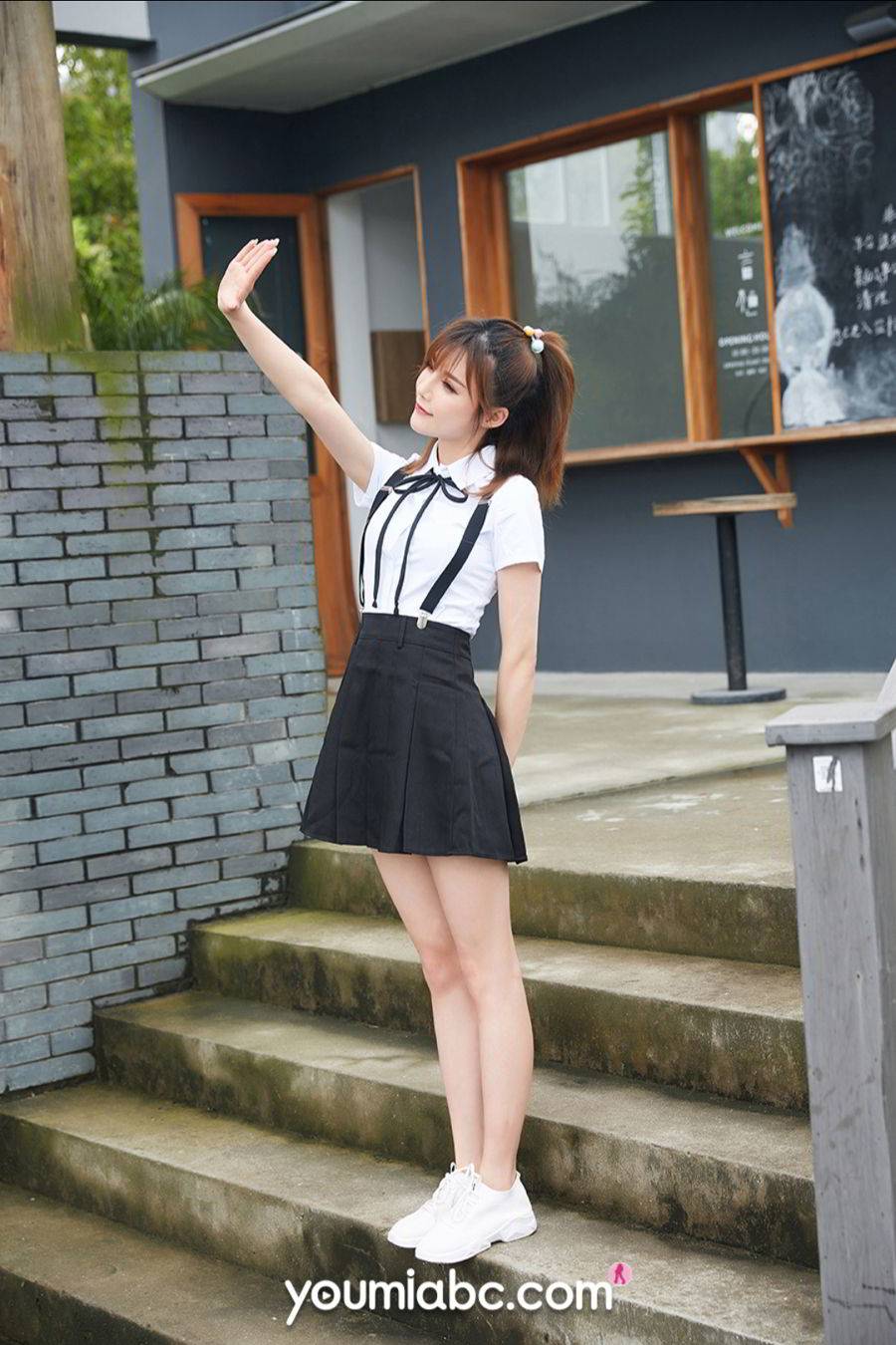 YOUMI尤美模特奶茶Emily学生妹&狂野女特工装扮冷酷写真-27