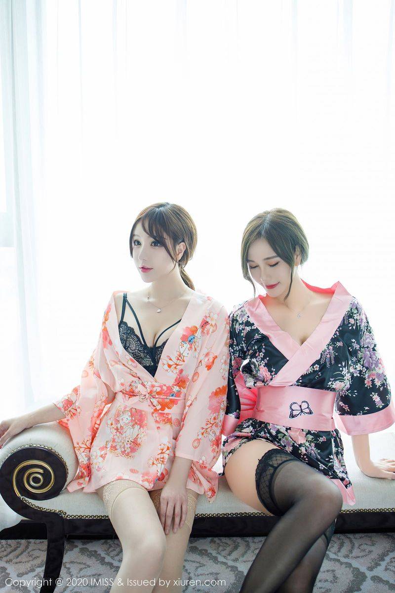 爱蜜社姐妹花Lavinia肉肉&LindaLinda韵味和服丝袜美腿套图-19