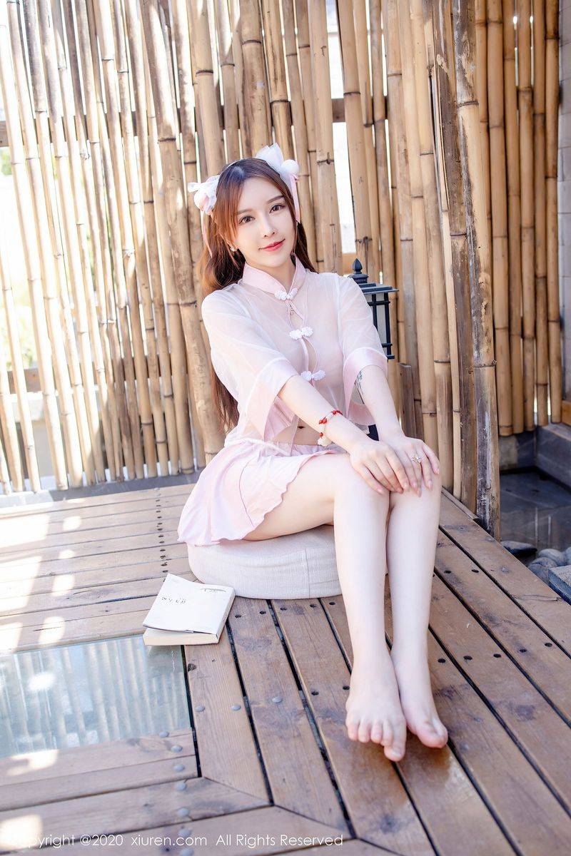 秀人网性感女神玉兔miki古典情趣半透服饰娇嫩肌肤妩媚写真-24