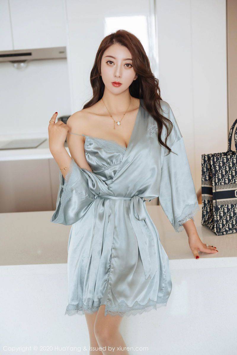 花漾Show丽质模特李夫人华丽吊裙&内衣诱惑首套私房写真-12