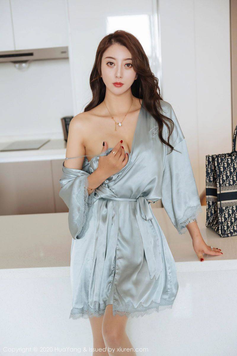 花漾Show丽质模特李夫人华丽吊裙&内衣诱惑首套私房写真-23