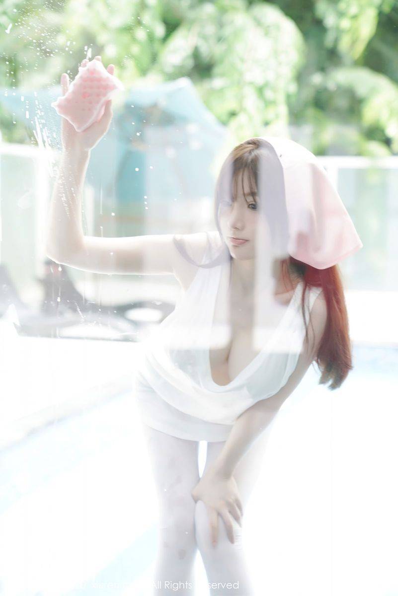 秀人网美女模特糯美子Mini家政女仆童颜巨乳内衣主题写真-65