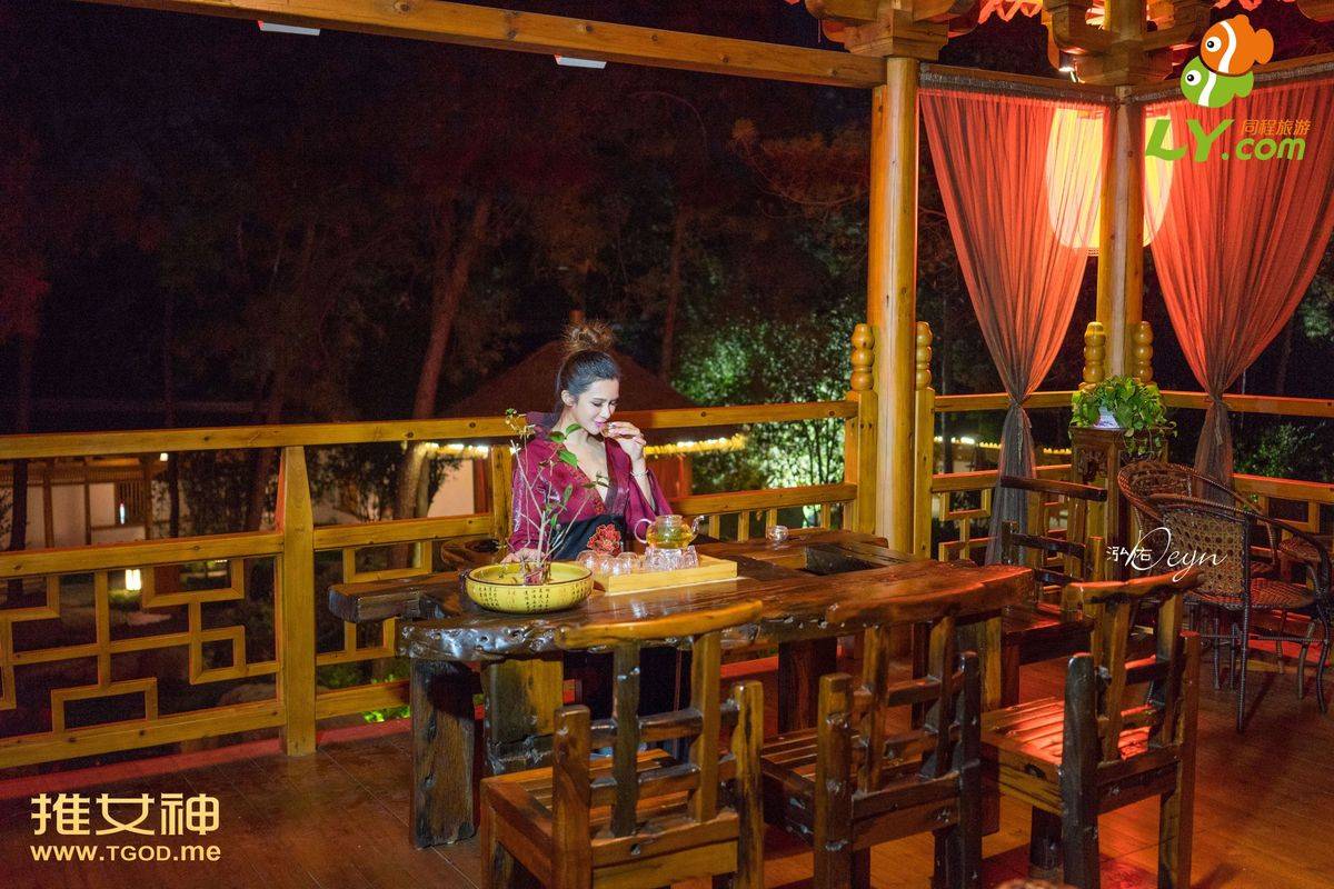 推女神模特宛恩miyu女神去哪儿主题温泉性感比基尼私房写真-39