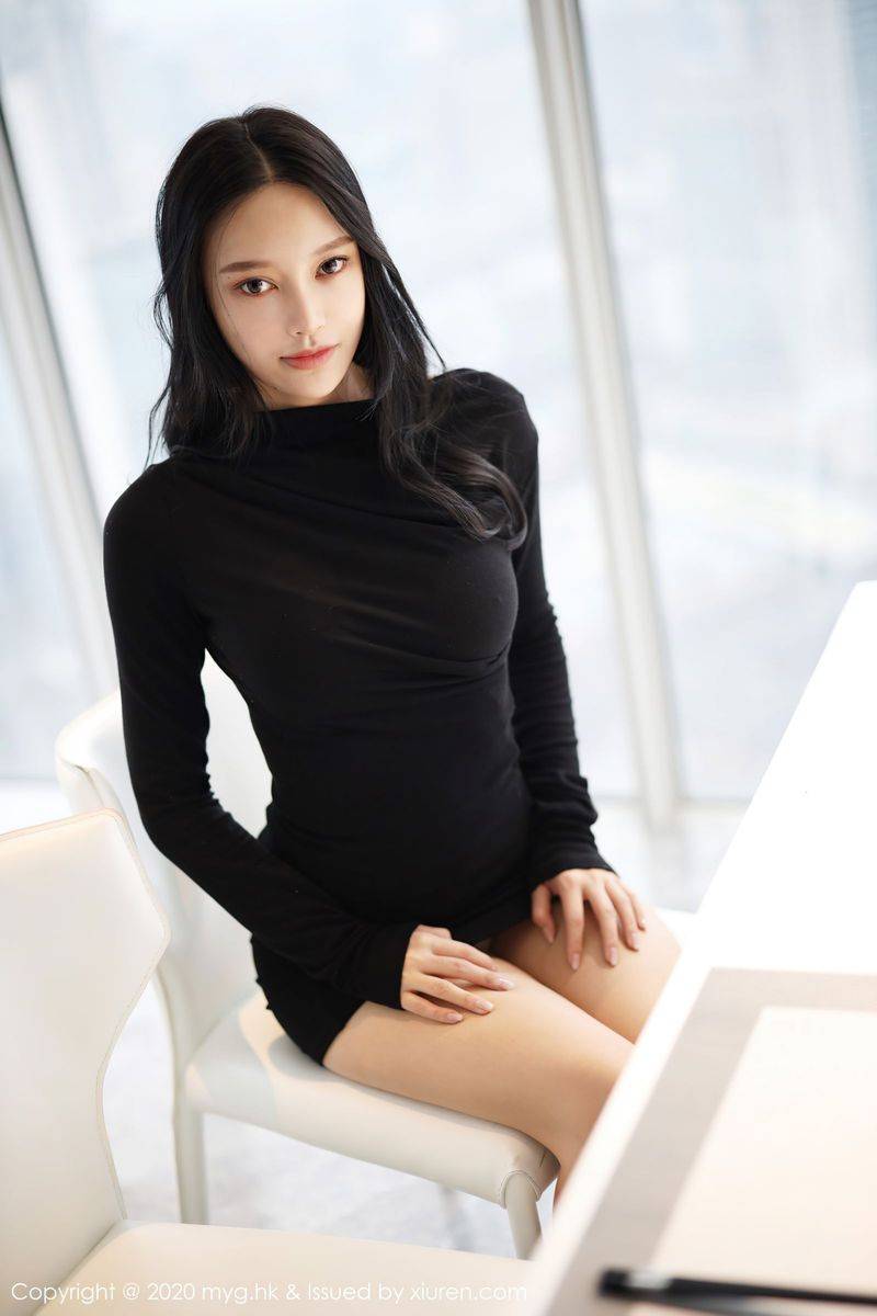 美媛馆性感女神唐琪儿蕾丝内衣与典雅礼裙丝袜美腿套图-27