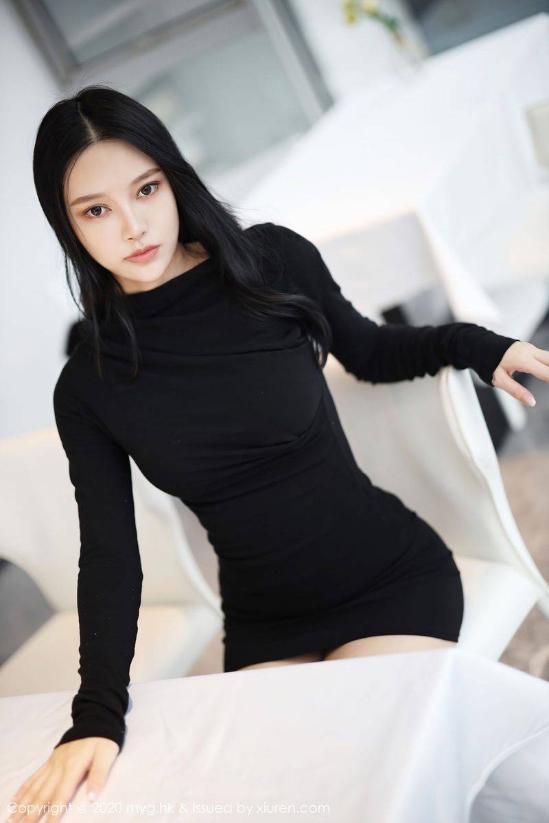 美媛馆性感女神唐琪儿蕾丝内衣与典雅礼裙丝袜美腿套图-26