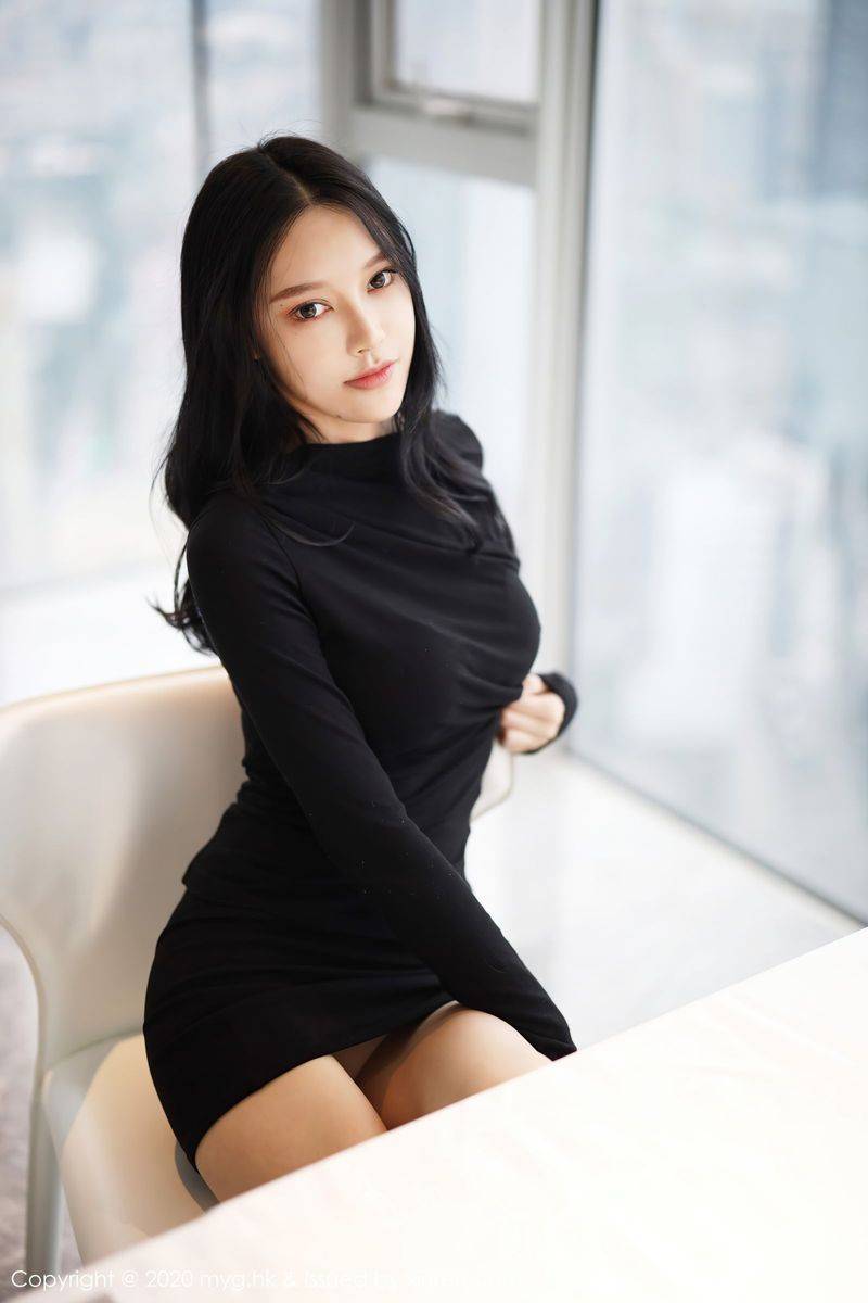 美媛馆性感女神唐琪儿蕾丝内衣与典雅礼裙丝袜美腿套图-22