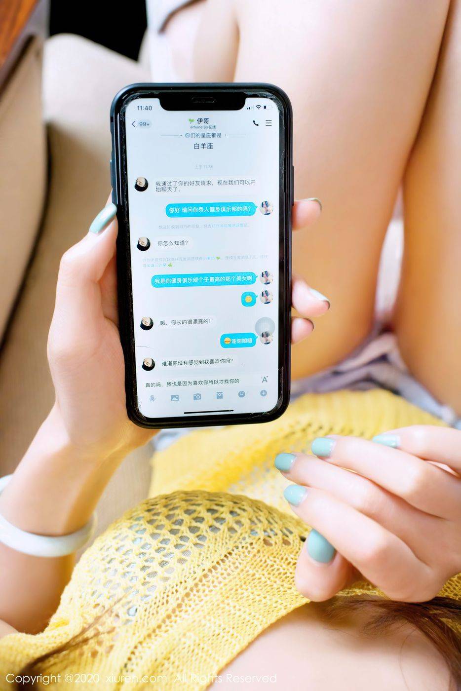秀人网性感女神方子萱牛仔热裤&内衣诱惑瑜伽教练系列写真