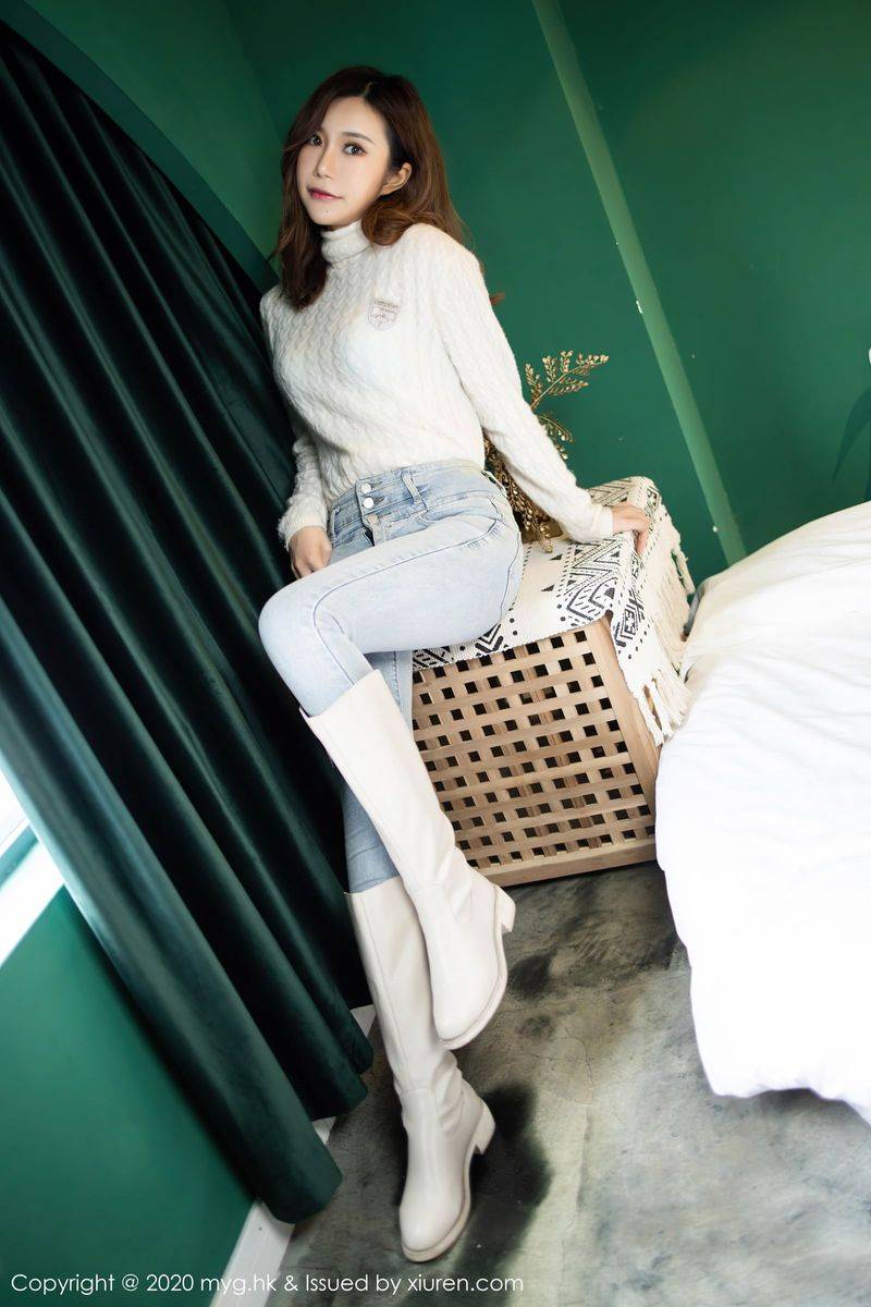 美媛馆性感女神绮里嘉ula黑丝美腿猩红镂空内衣系列写真-55