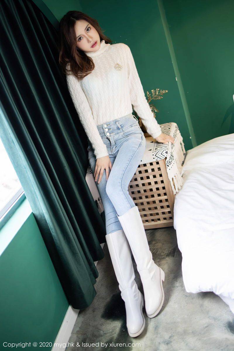 美媛馆性感女神绮里嘉ula黑丝美腿猩红镂空内衣系列写真-52