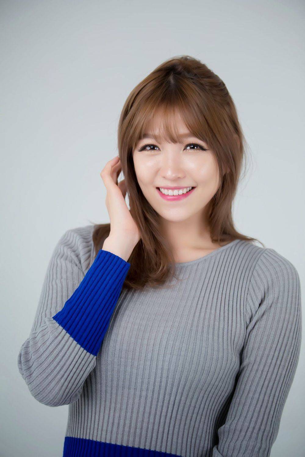 韩国知名美女模特李恩慧蓝色套裙职场美女系列私房写真-26