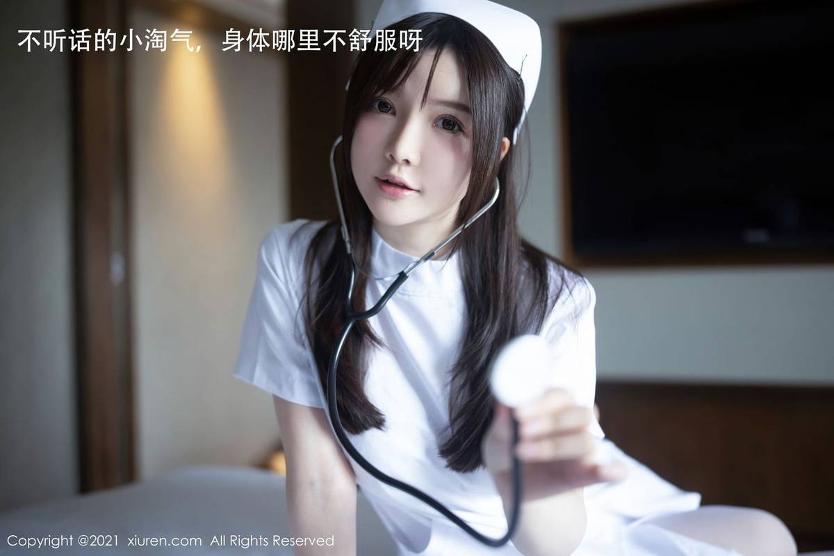 秀人网美女模特糯美子Mini洁白护士制服系列姿态诱人写真-2