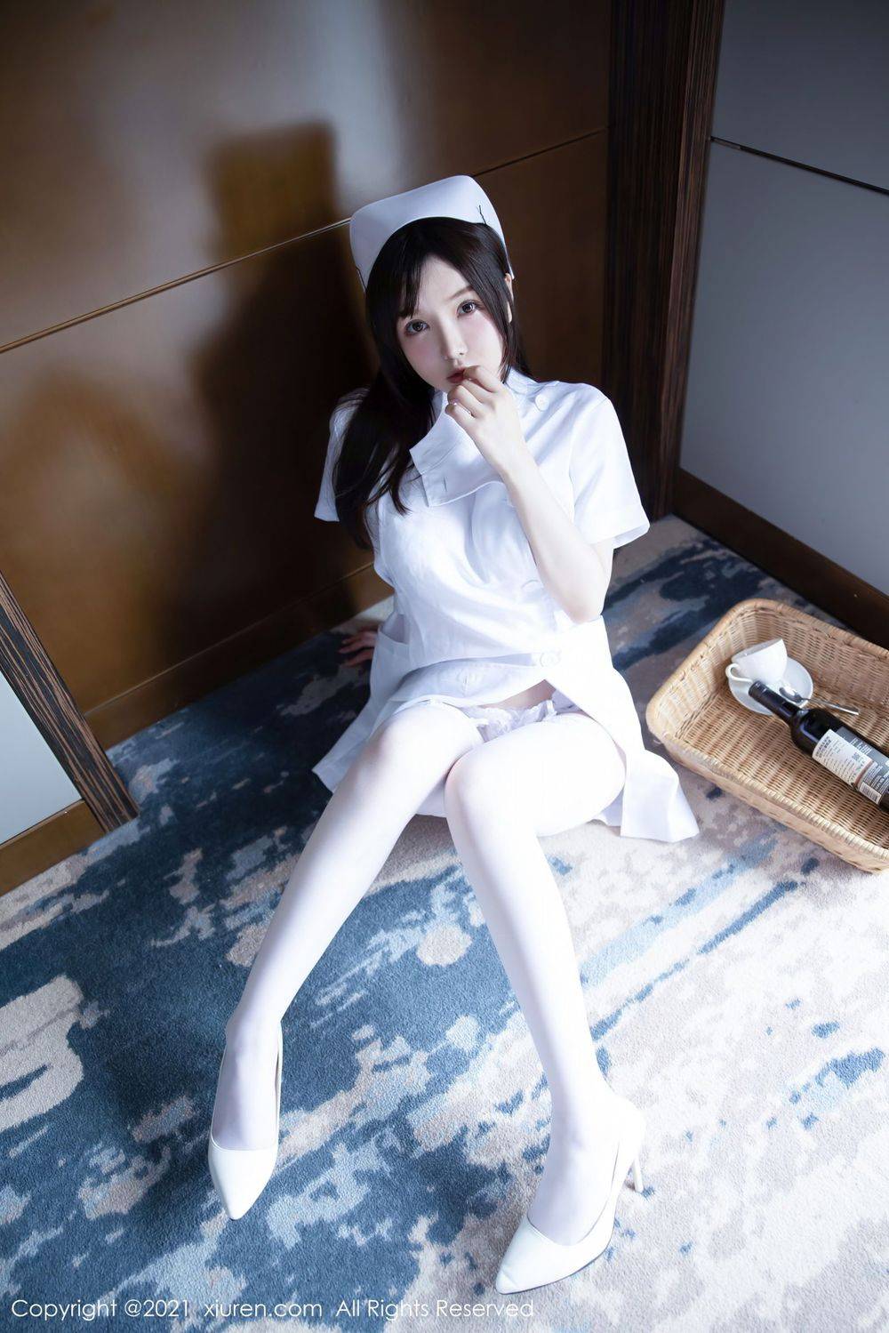 秀人网美女模特糯美子Mini洁白护士制服系列姿态诱人写真-27