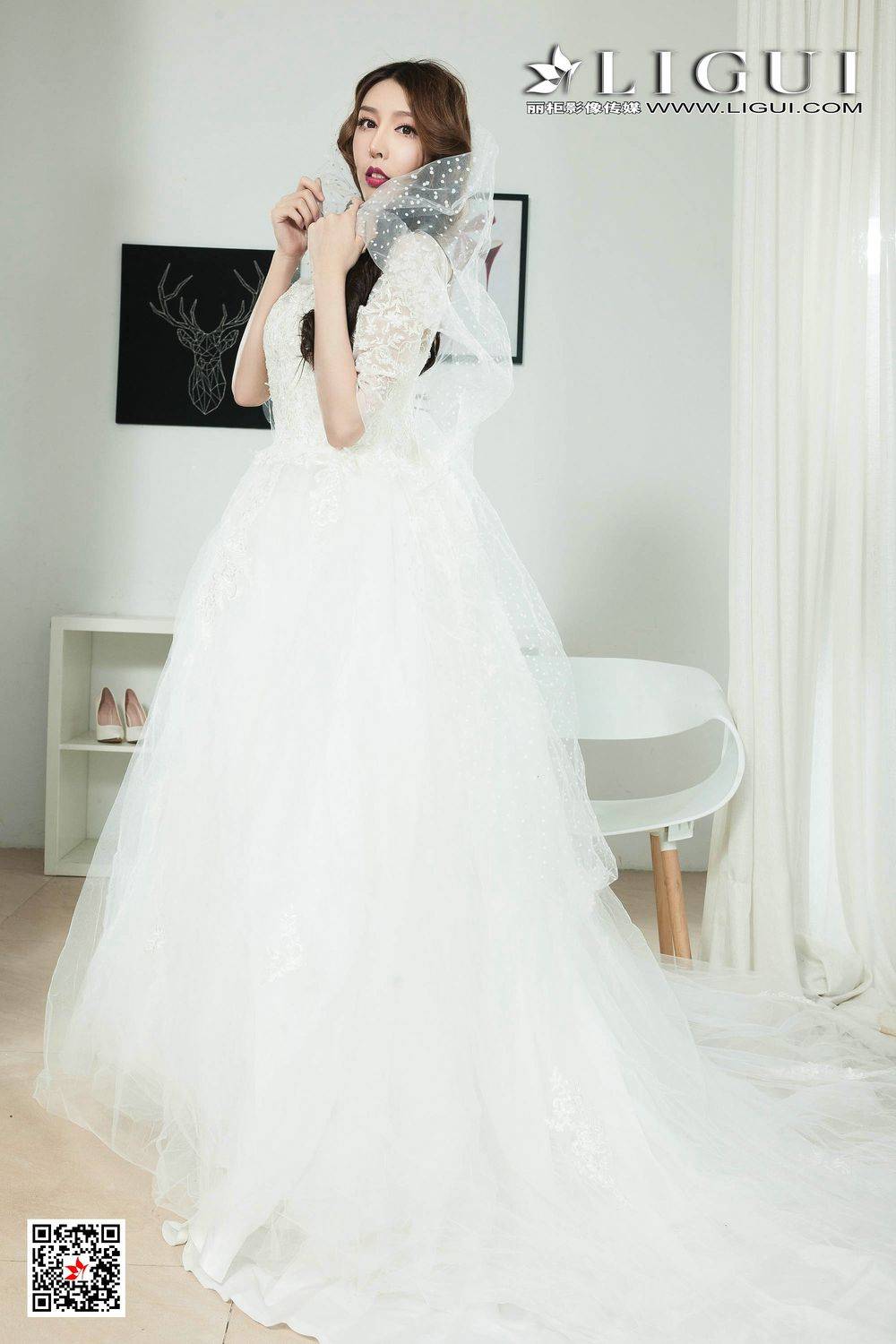 美女腿模丽柜兔子丝袜美腿白色蕾丝内衣诱惑私房写真-94