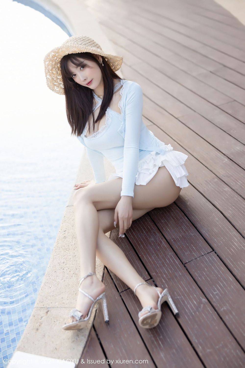 语画界性感女神杨晨晨sugar修长美腿海边沙滩系列私房写真-22