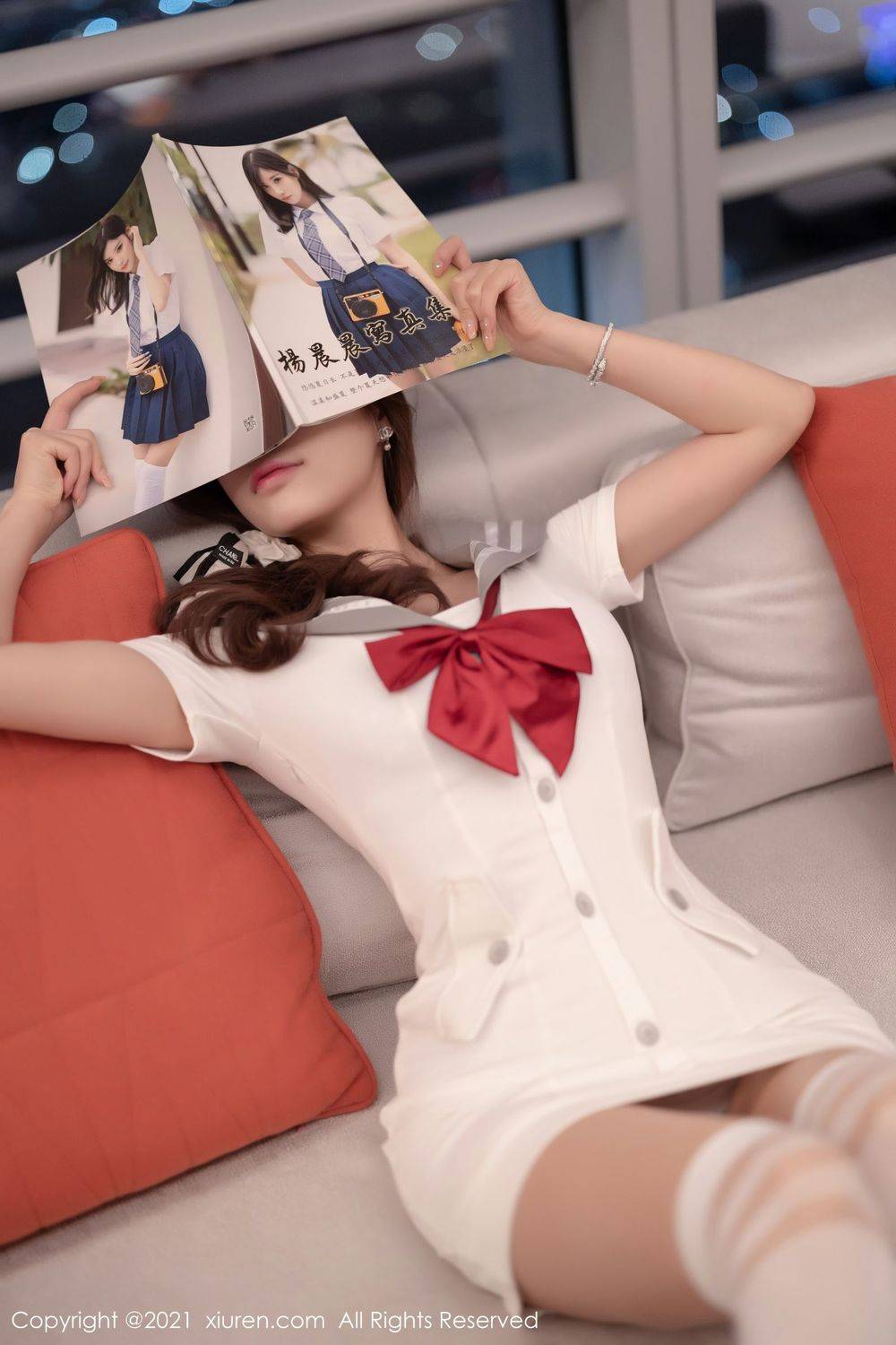 秀人网性感女神杨晨晨Yome丝袜美腿水手服纯欲风格系列写真-8