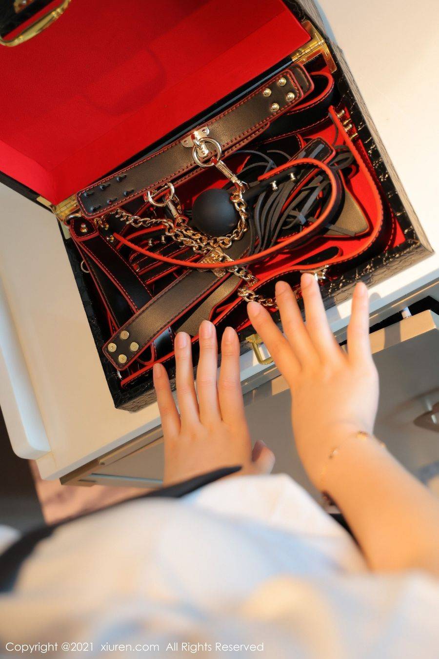 秀人网新人模特summer宝宝长筒袜JK制服内衣系列首套写真-14