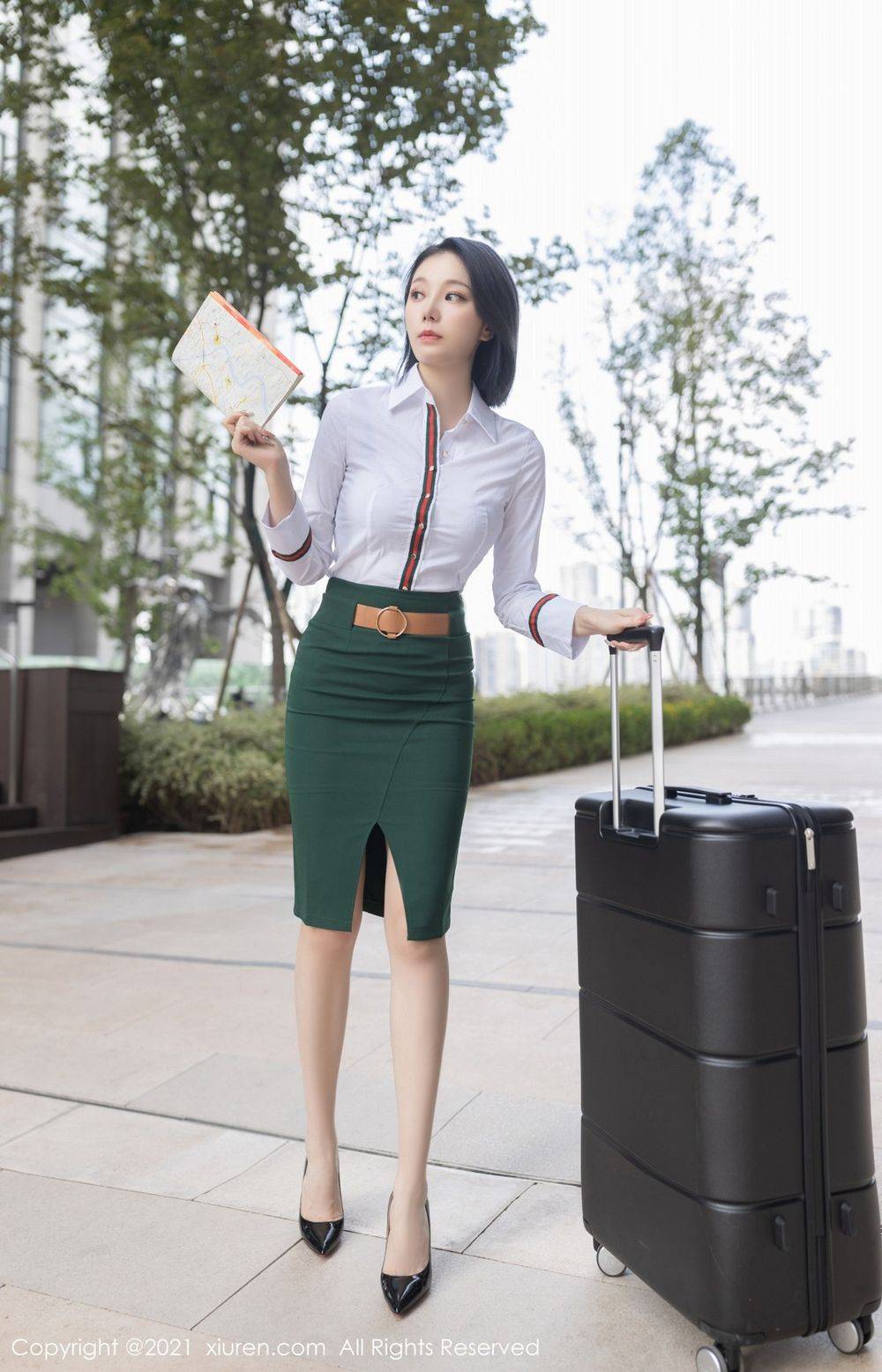 秀人网美女模特安然Maleah丝袜美腿都市丽人OL系列性感写真