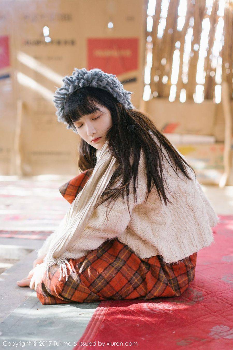 Tukmo兔几盟美女主播之应西北沙漠边小清新系列首套写真-16