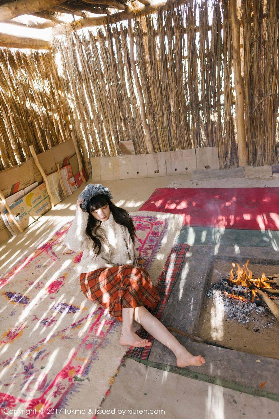 Tukmo兔几盟美女主播之应西北沙漠边小清新系列首套写真-19