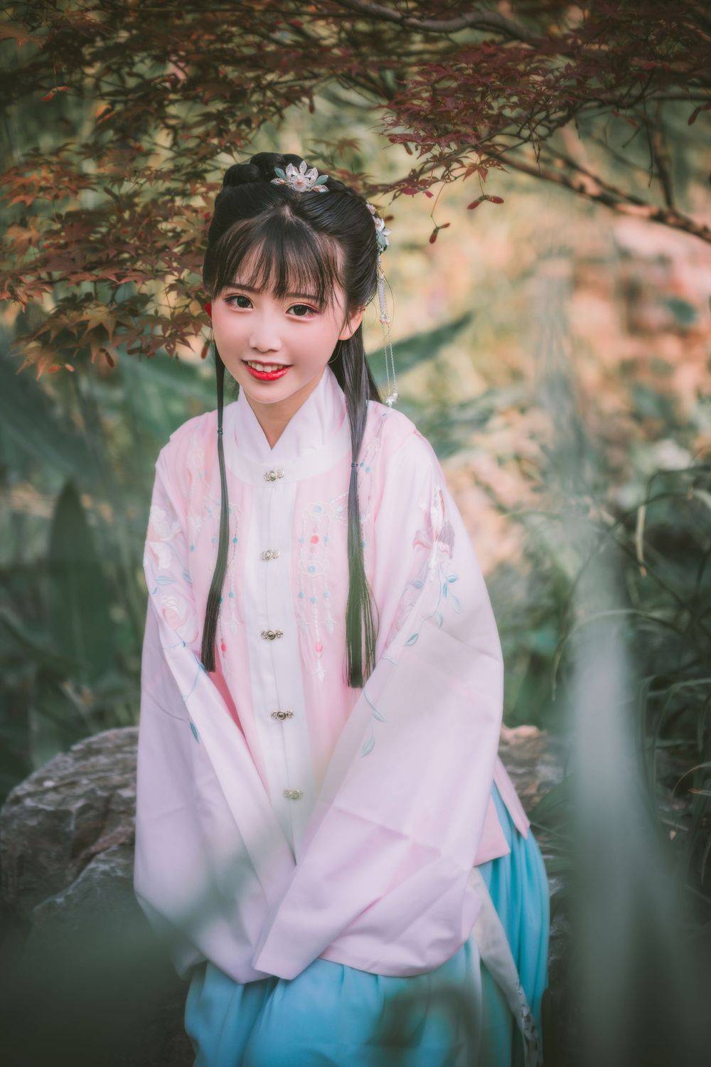 网络红人面饼仙儿明治汉服装扮大家闺秀邻家系列写真-5