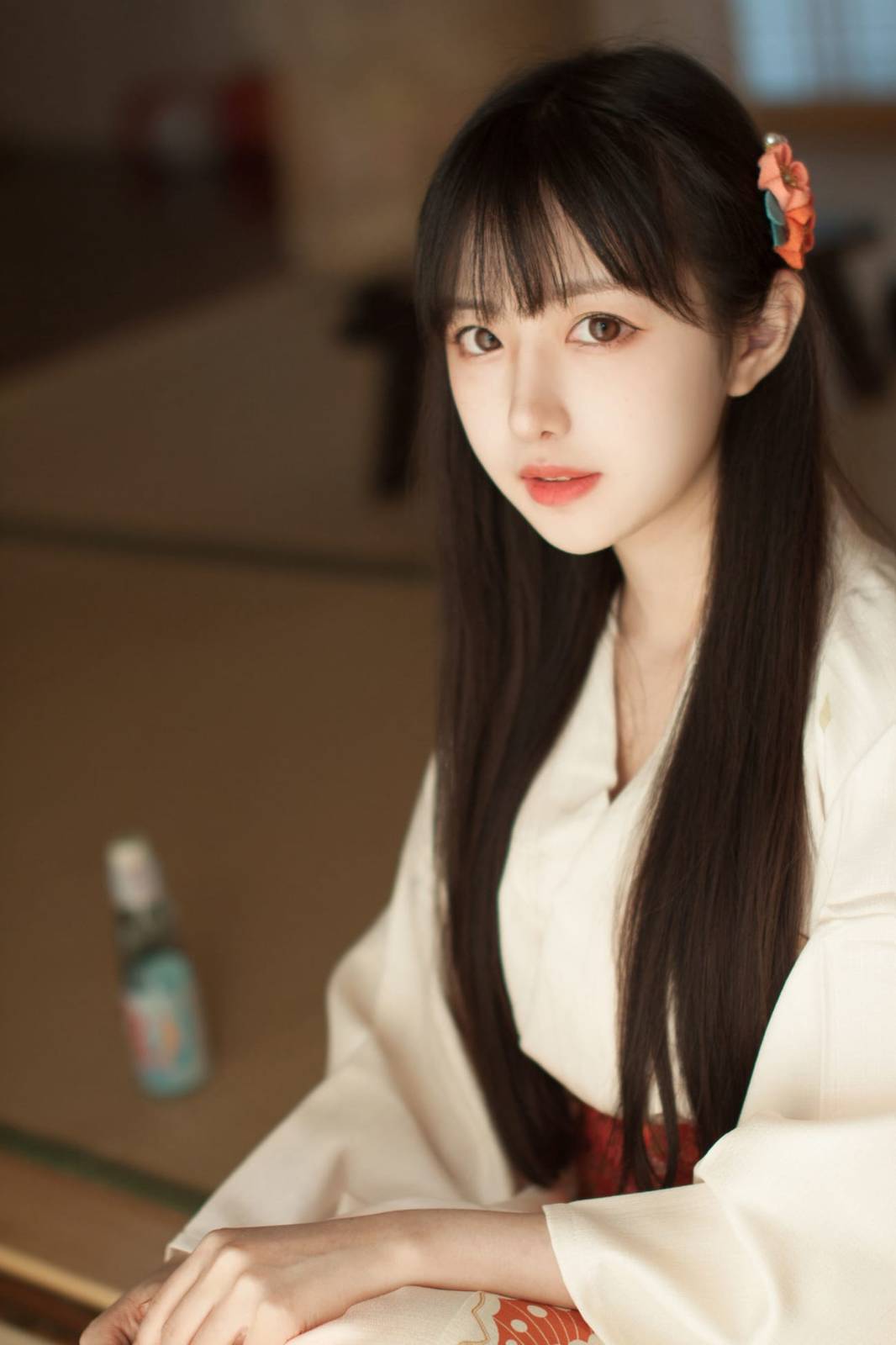 网络美女Shika小鹿鹿素色和服古典风格私房写真-9