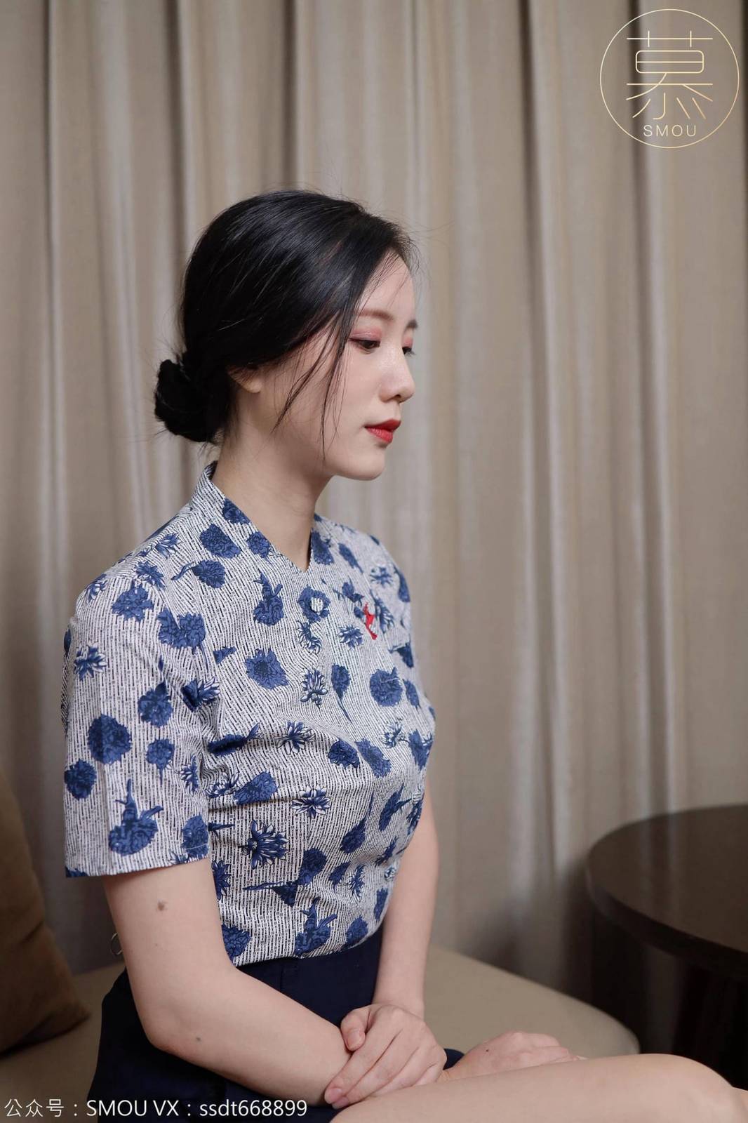 SMOU丝慕蜜系列紫宁空姐制服丝袜美腿居家系列私房写真-28