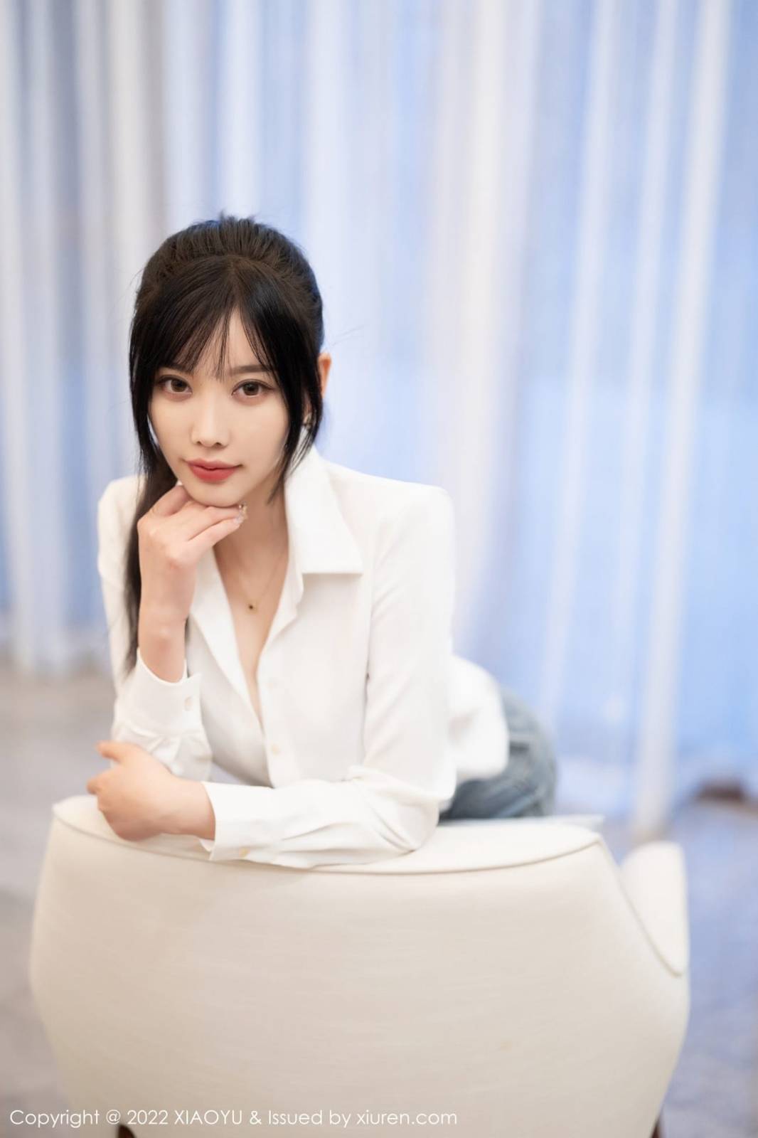 语画界性感女神杨晨晨Yome白衬衫搭配诱人原色丝袜心愿旅拍-22