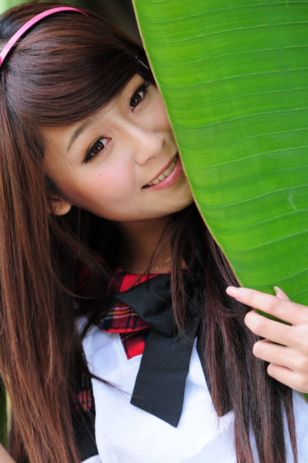 台湾正妹winnie小雪/庄温妮校园长筒袜女仆主题户外美拍-56