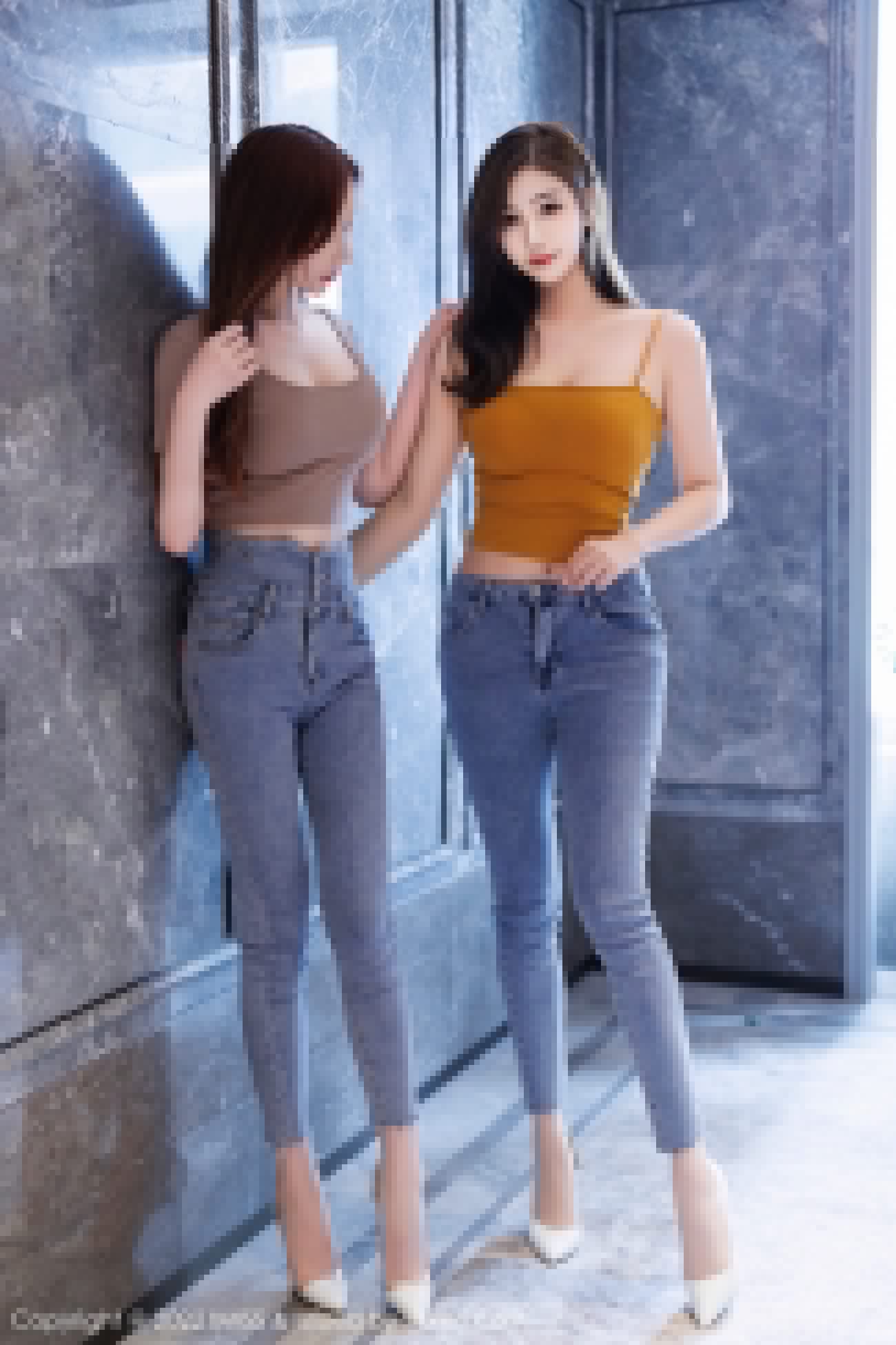 IMISS爱蜜社姐妹花Lavinia肉肉&LindaLinda小蛮腰紧身裤合集写真-3