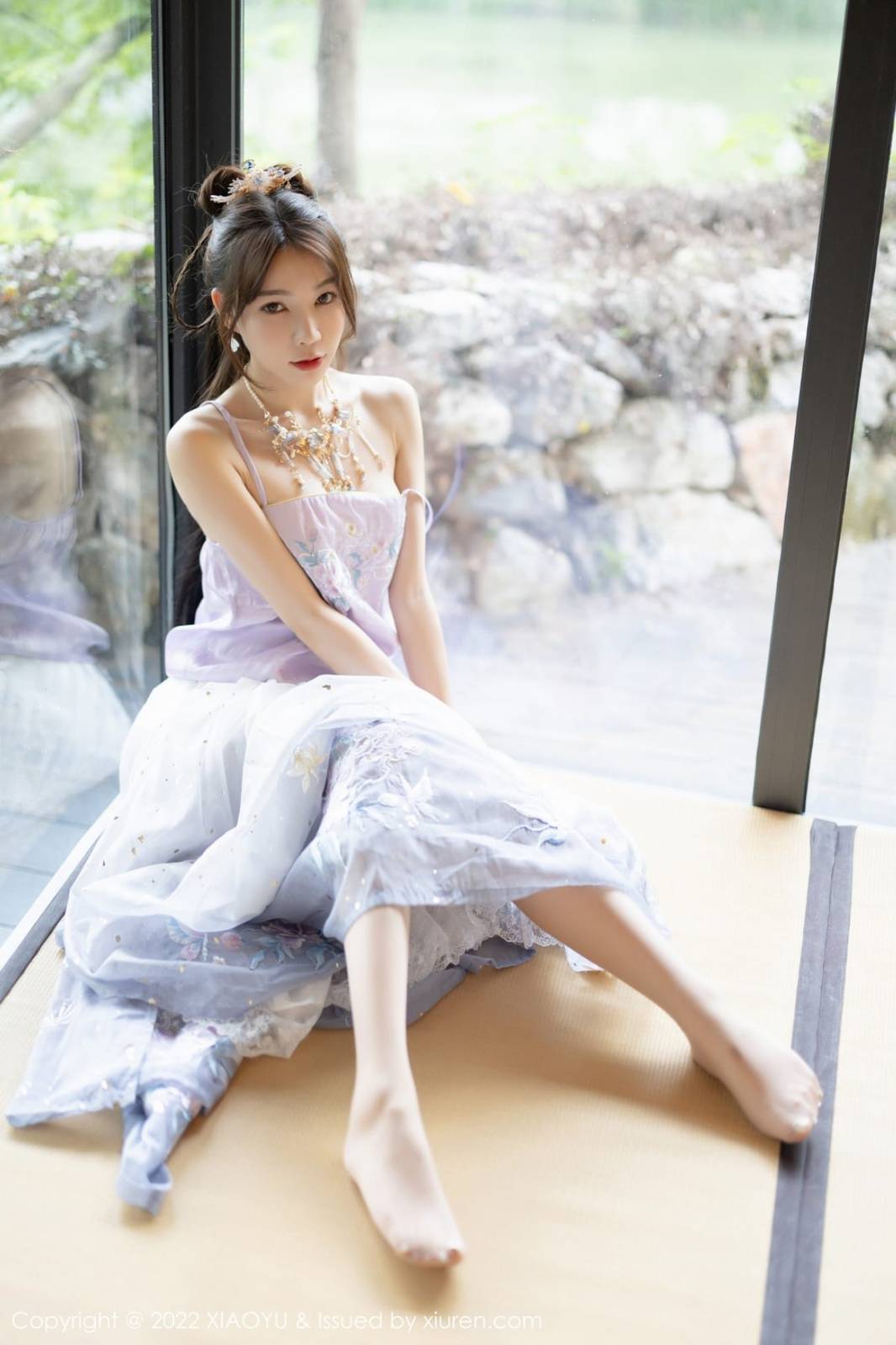 语画界性感女神徐莉芝Booty浅紫色古装服饰杭州西湖边旅拍-30