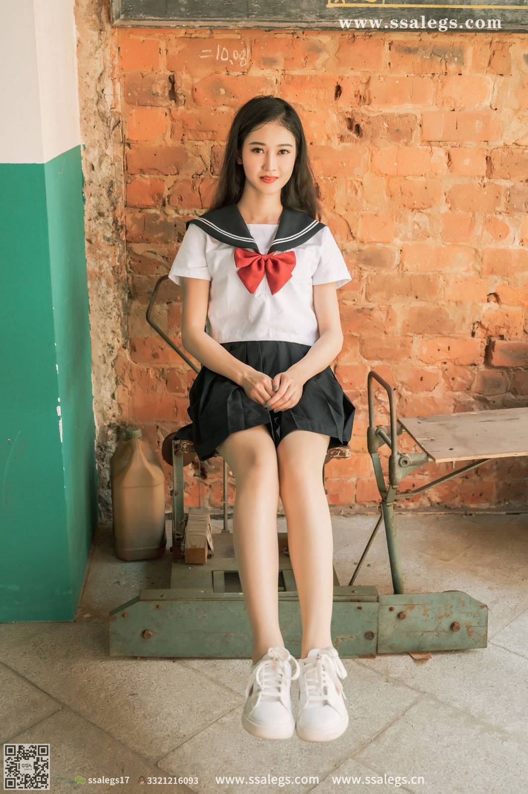 SSA丝社模特漫漫白色JK制服搭配原色丝袜超清写真-24