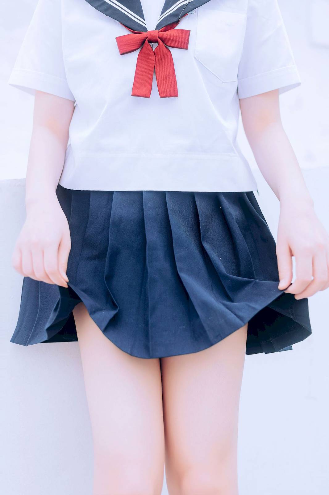 喵糖映画萝莉控你的负卿水手制服绿意JK主题写真套图-7