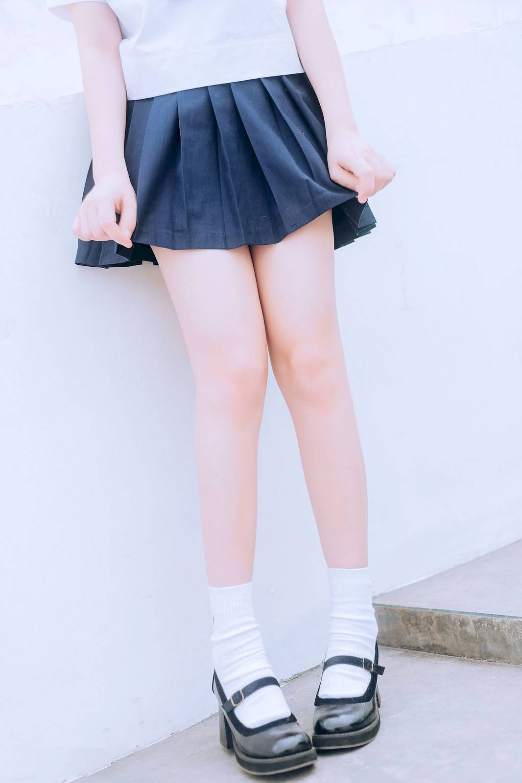 喵糖映画萝莉控你的负卿水手制服绿意JK主题写真套图-13