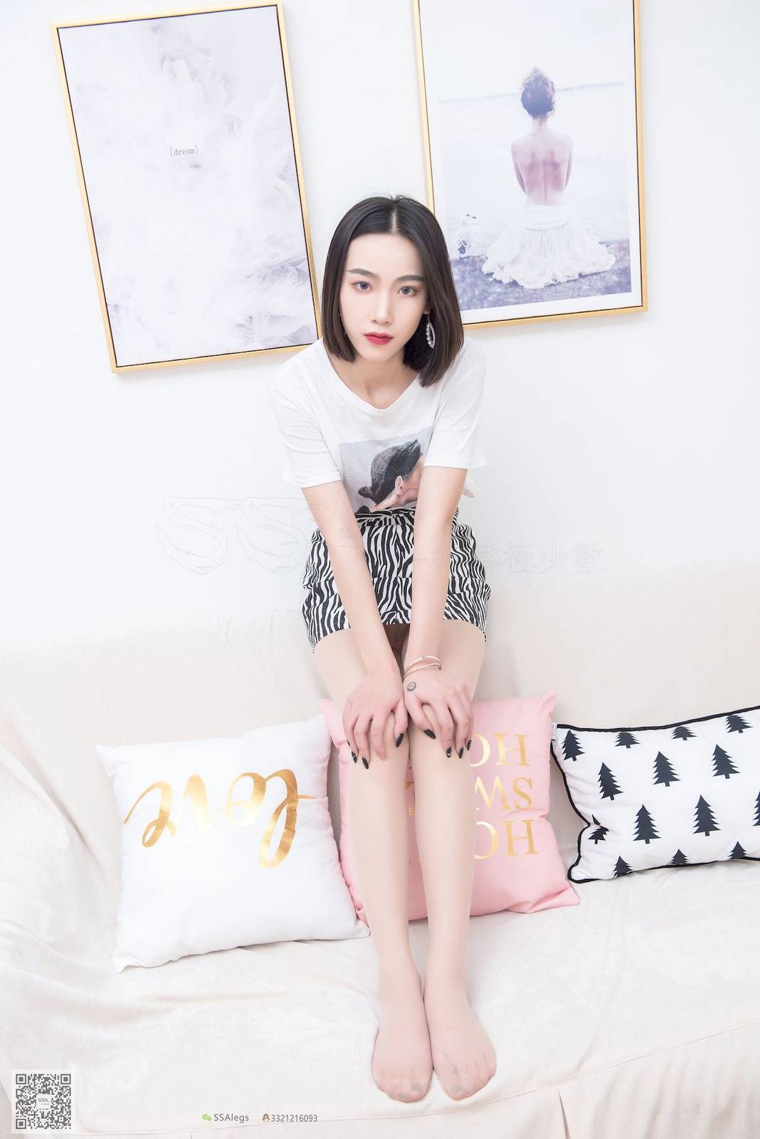 SSA丝社模特大大邻家小妹原色丝袜居家女友系列写真-13