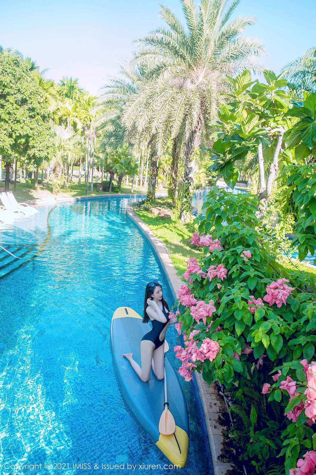 爱蜜社IMiss模特@Lynn刘奕宁@Rossi夕阳里骑马合辑写真-2