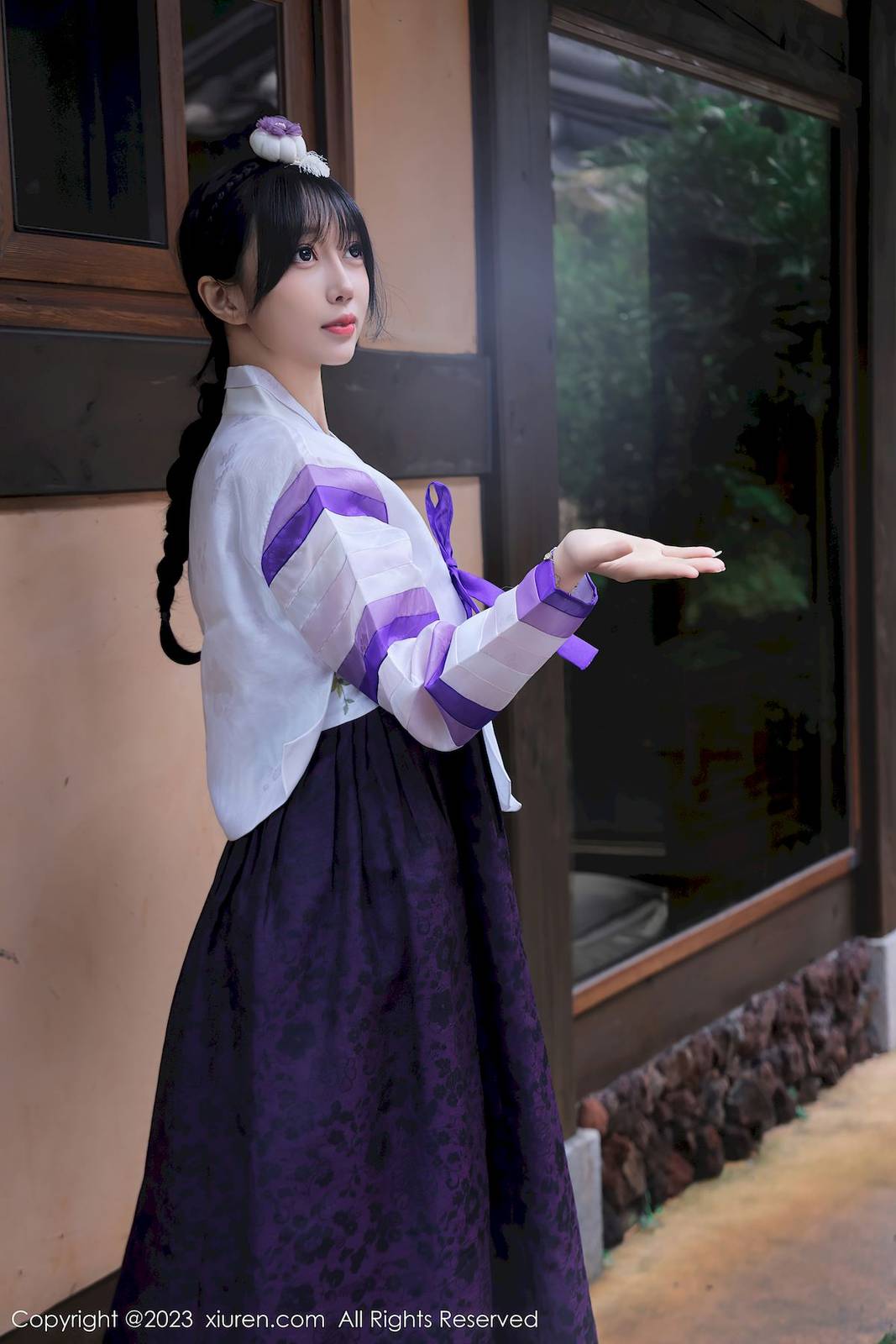 秀人网模特玥儿玥er大长今服饰曼妙娇躯济州岛旅拍