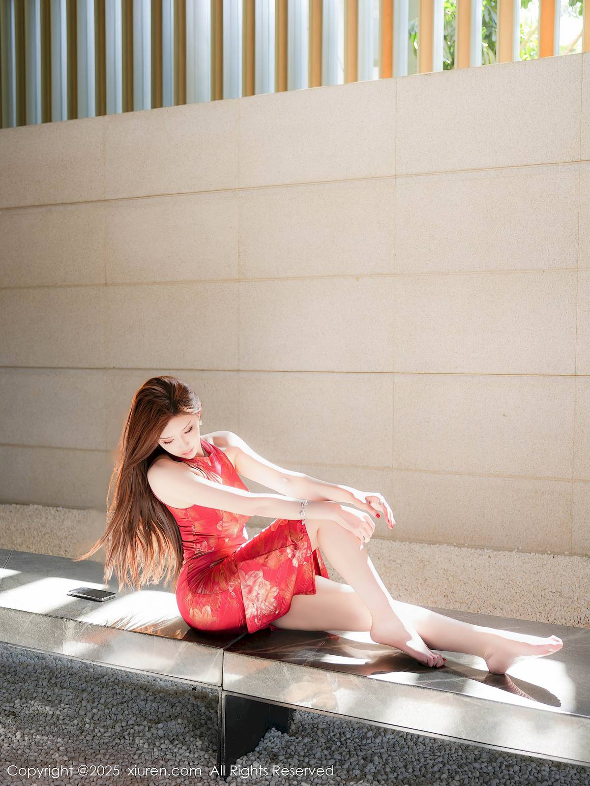 秀人网女神Carol周妍希X红色旗袍御姐气息泰国旅拍-26