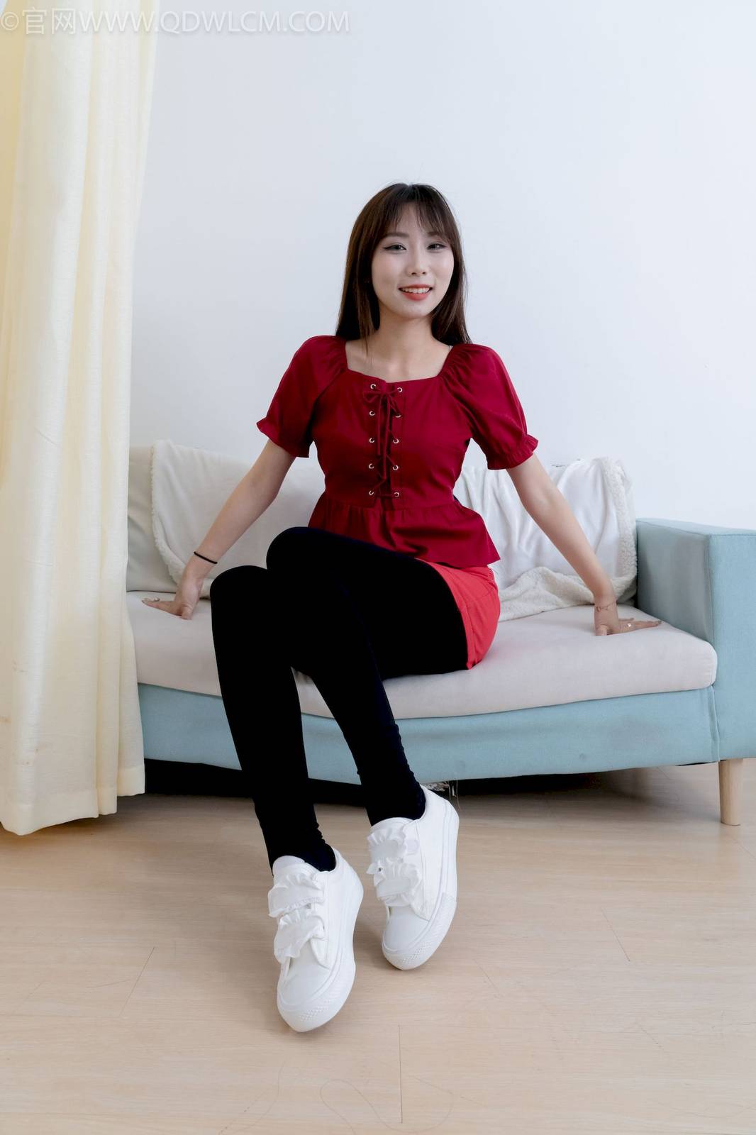 物恋传媒模特泡泡红色服饰朝暮与春秋主题写真-72