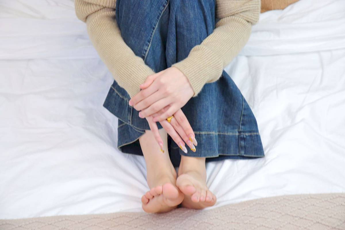 绮梦摄影模特小宇高领毛衣阔腿牛仔裤休闲写真-178